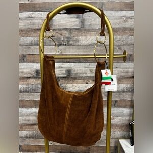 NWT Marlon Rosita Suede Hobo Bag